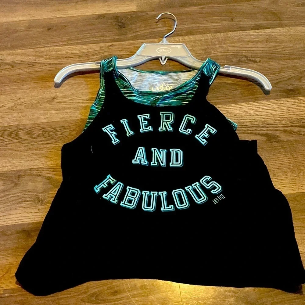 Justice tank sz 10/12 (‎ tag says 12 ) euc